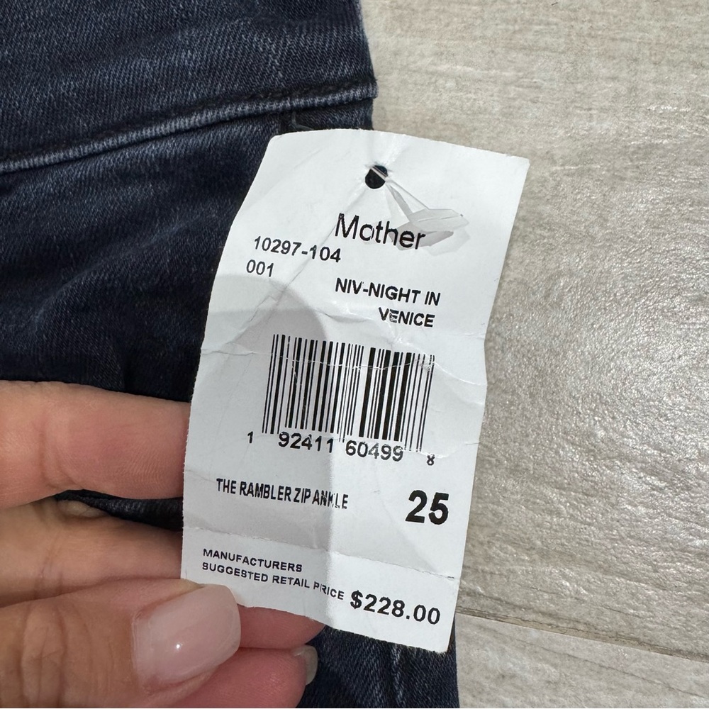 MOTHER The Rambler Ankle Straight Leg Jeans in Night in Venice Size 25 - Picture 14 of 16